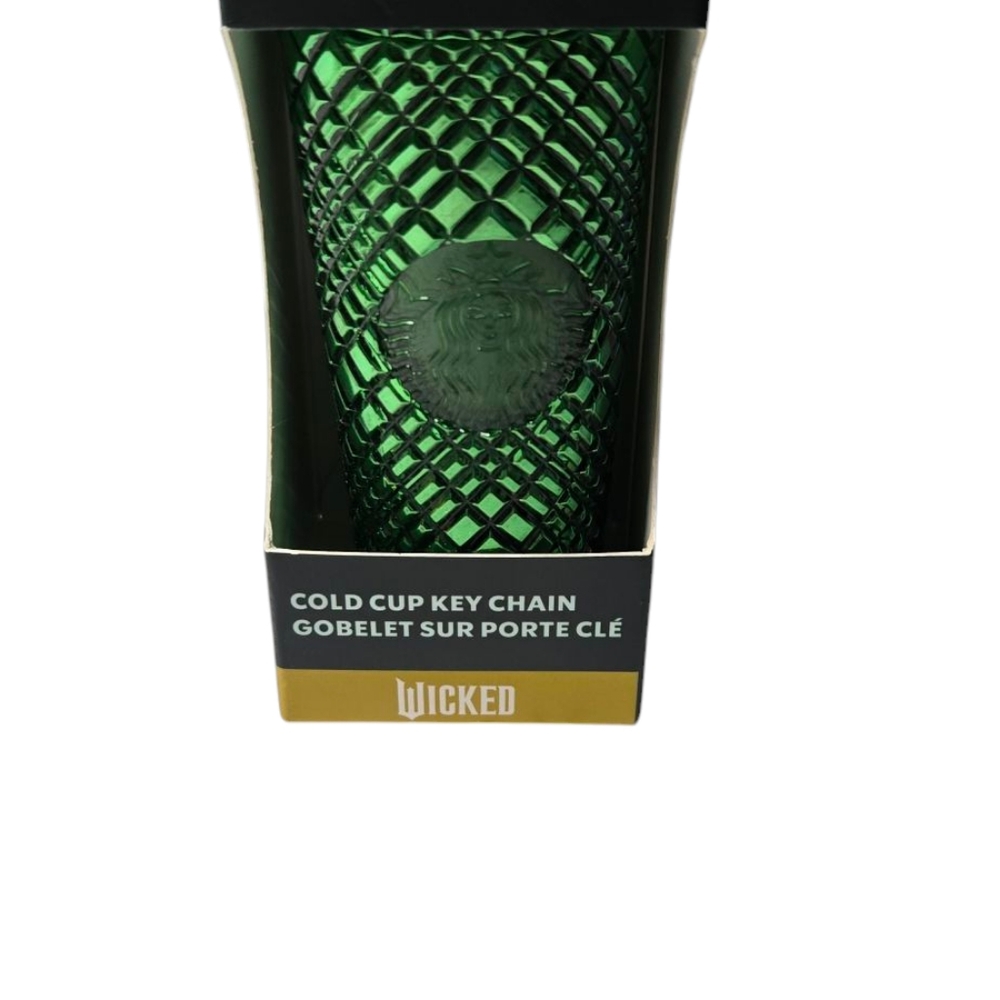 Wicked Starbucks 2024 Emerald City Cold Cup Keychain - Green Limited Edition